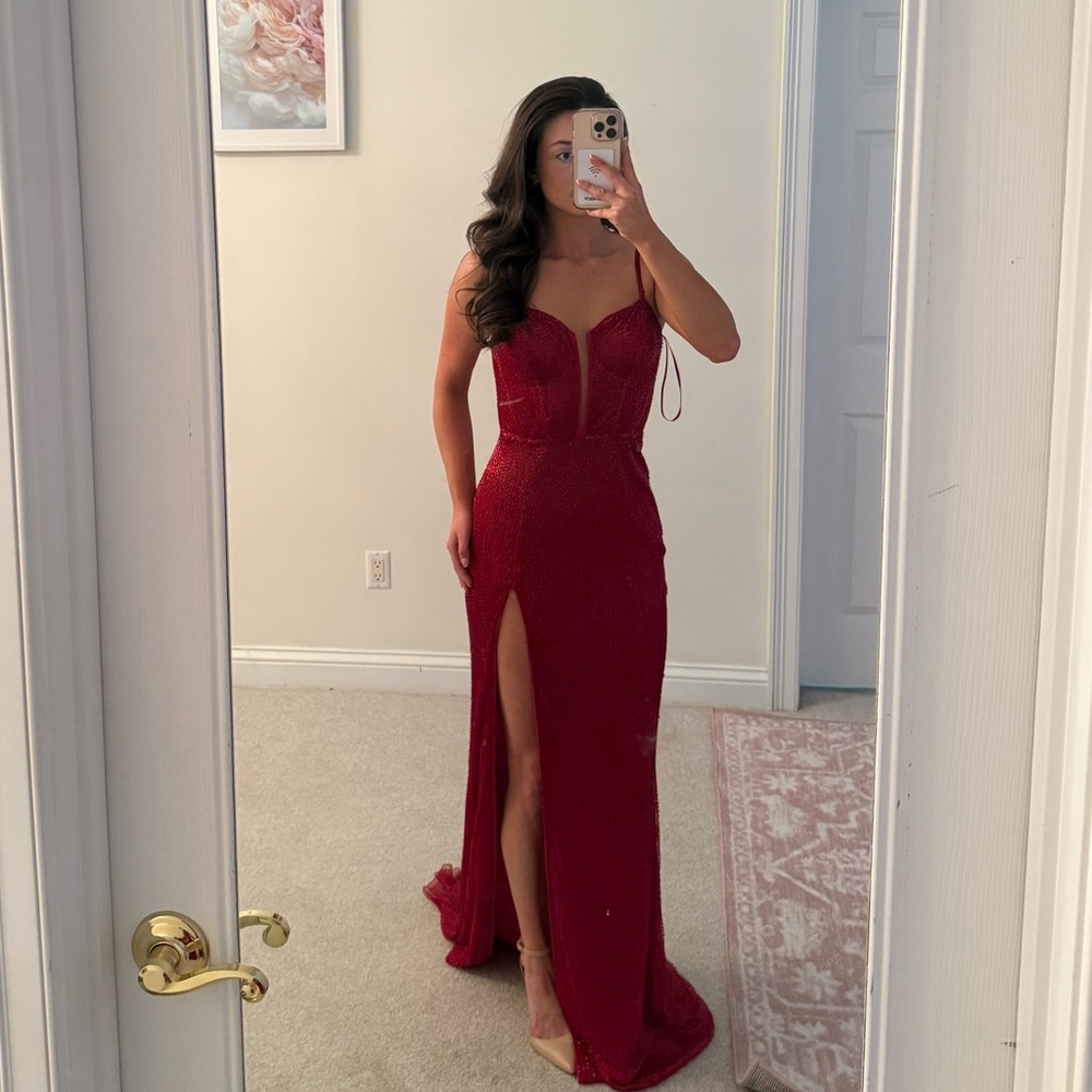 Elegant Red Evening Gown